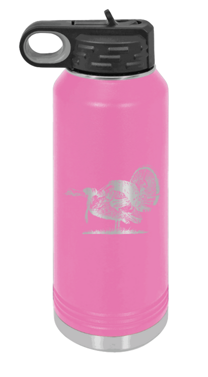 Turkey Gobble - 32oz Water Bottle- Pink