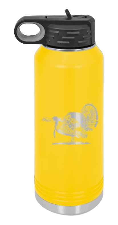 Turkey Gobble - 32oz Water Bottle- Yellow
