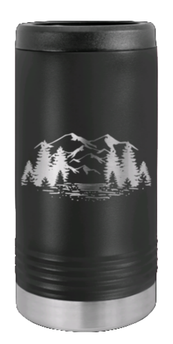 Mountains Laser Engraved Slim Can Insulated Koosie