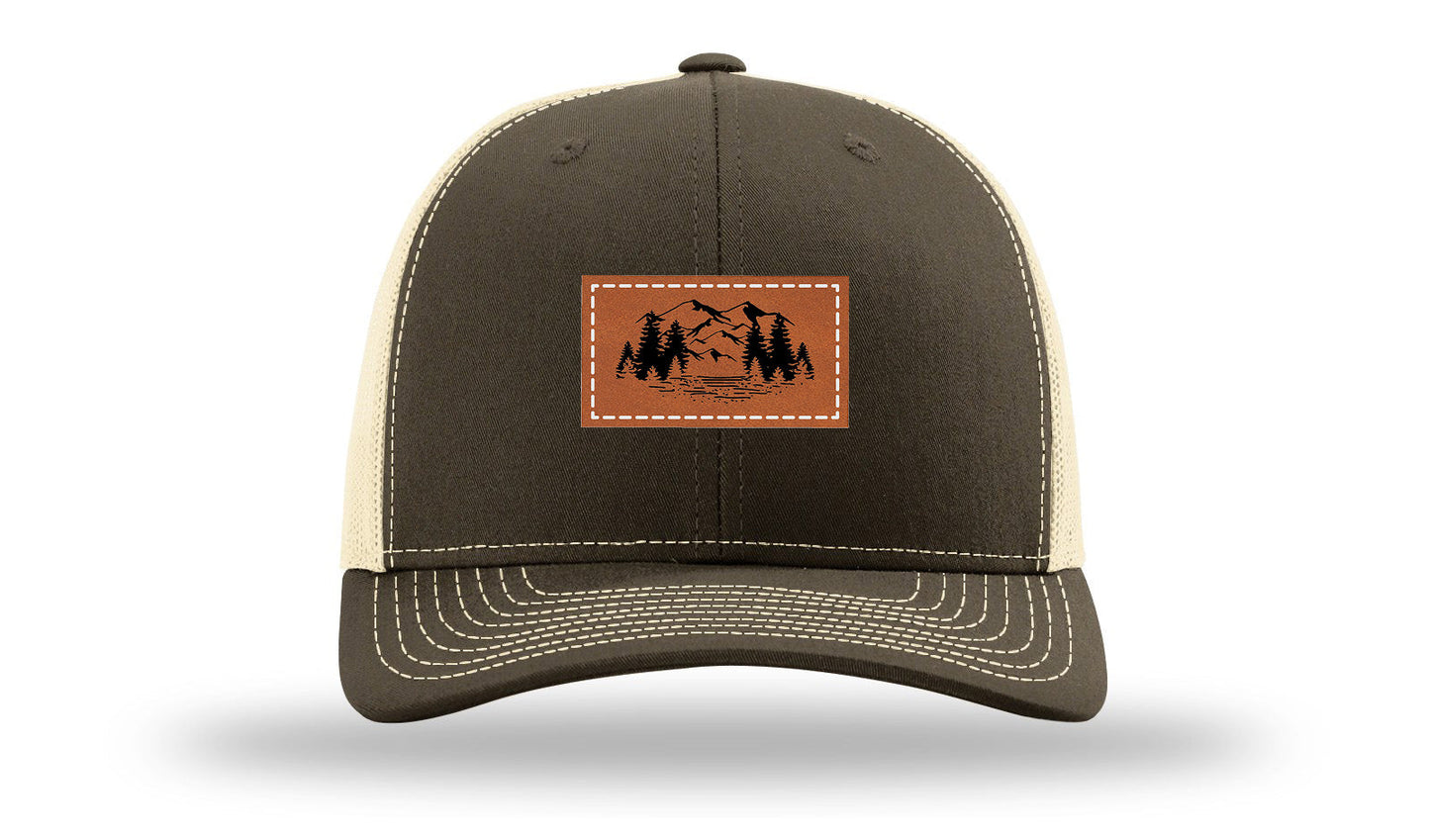 Mountains Leather Patch Richardson 112 Hat