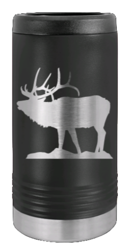 Elk 2 Laser Engraved Slim Can Insulated Koosie