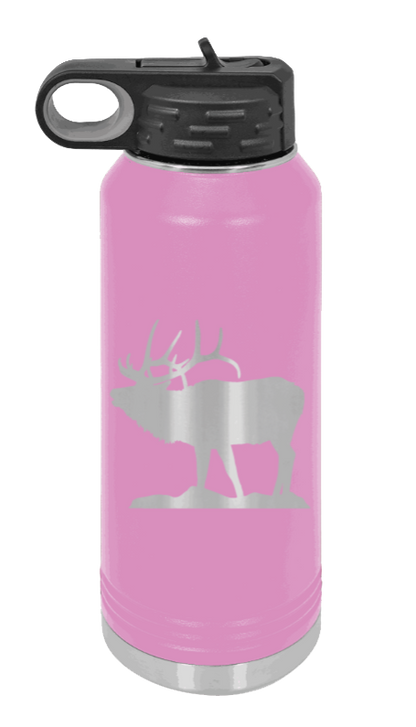 Elk Silhouette - 32oz Water Bottle- Light Purple