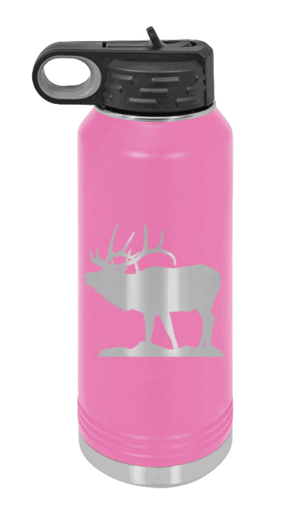 Elk Silhouette - 32oz Water Bottle- Pink