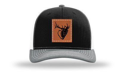 Elk Head Leather Patch Richardson 112 Hat