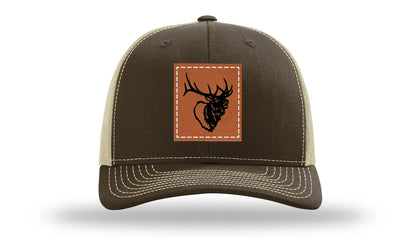 Elk Head Leather Patch Richardson 112 Hat