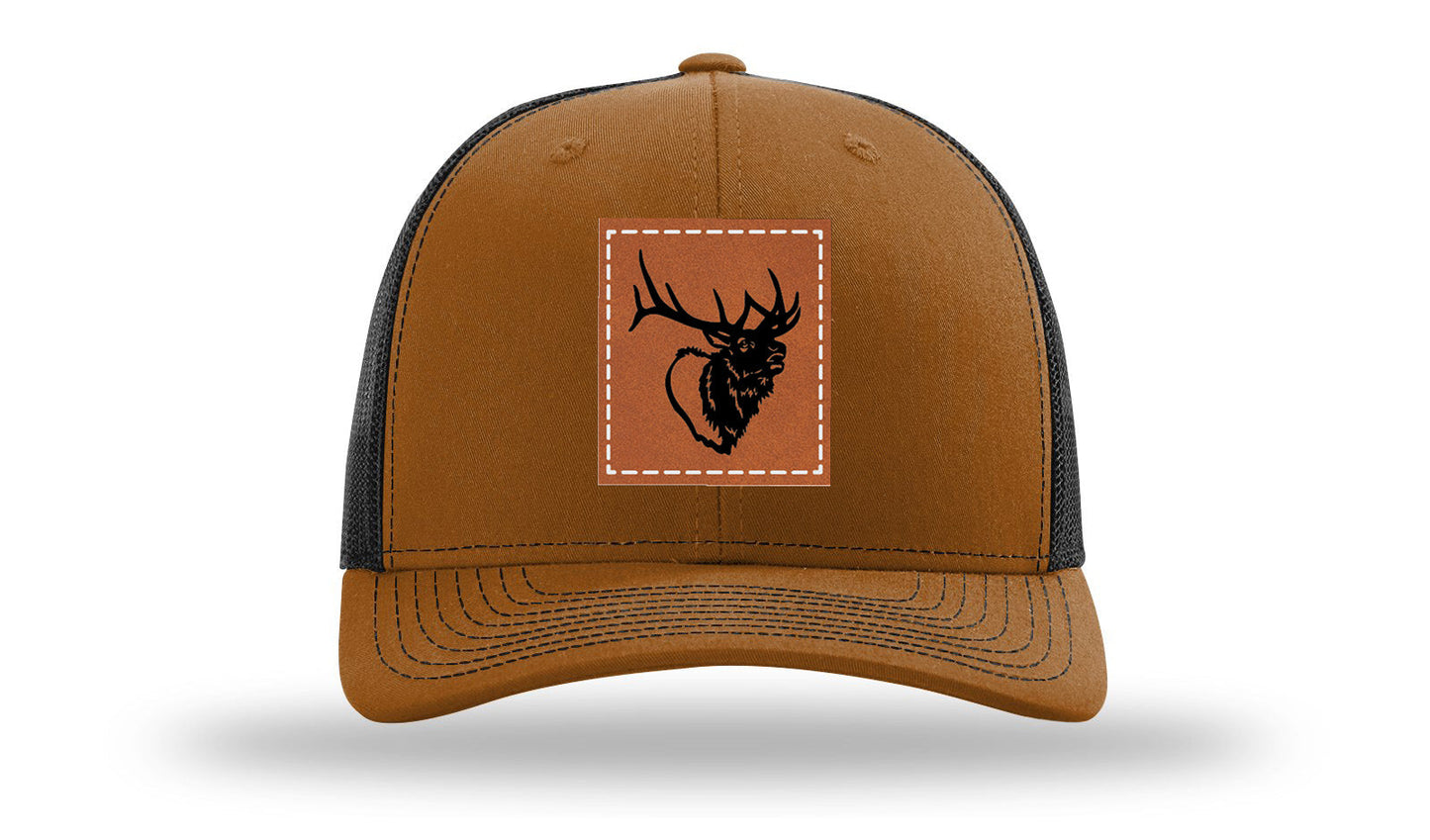 Elk Head Leather Patch Richardson 112 Hat