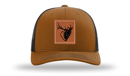 Elk Head Leather Patch Richardson 112 Hat