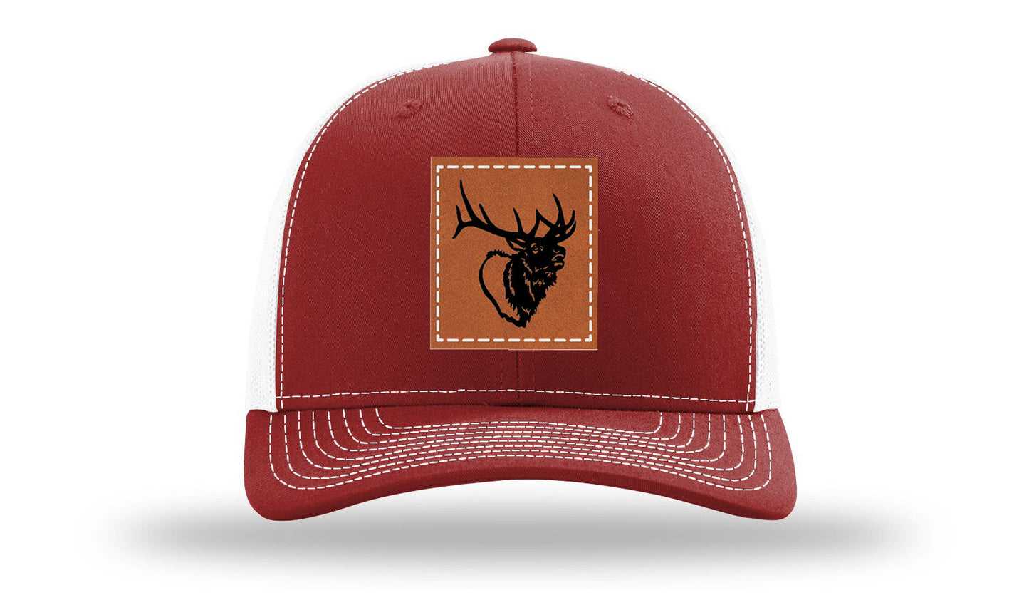 Elk Head Leather Patch Richardson 112 Hat