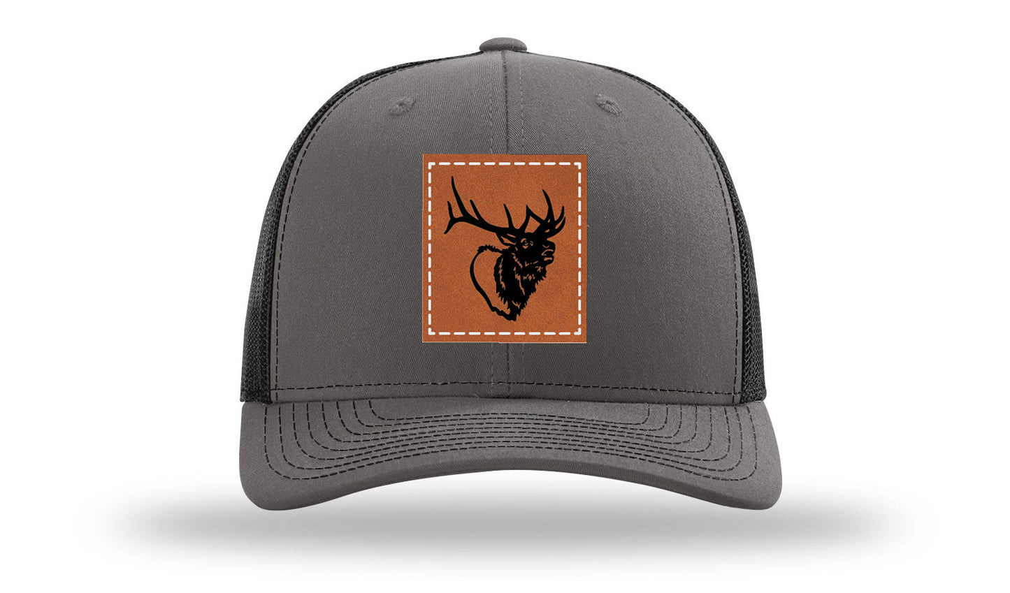 Elk Head Leather Patch Richardson 112 Hat