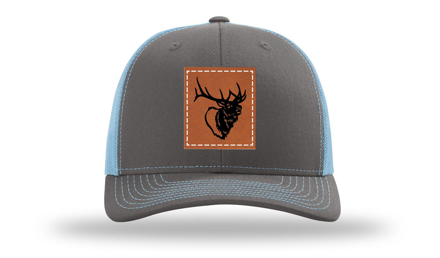 Elk Head Leather Patch Richardson 112 Hat