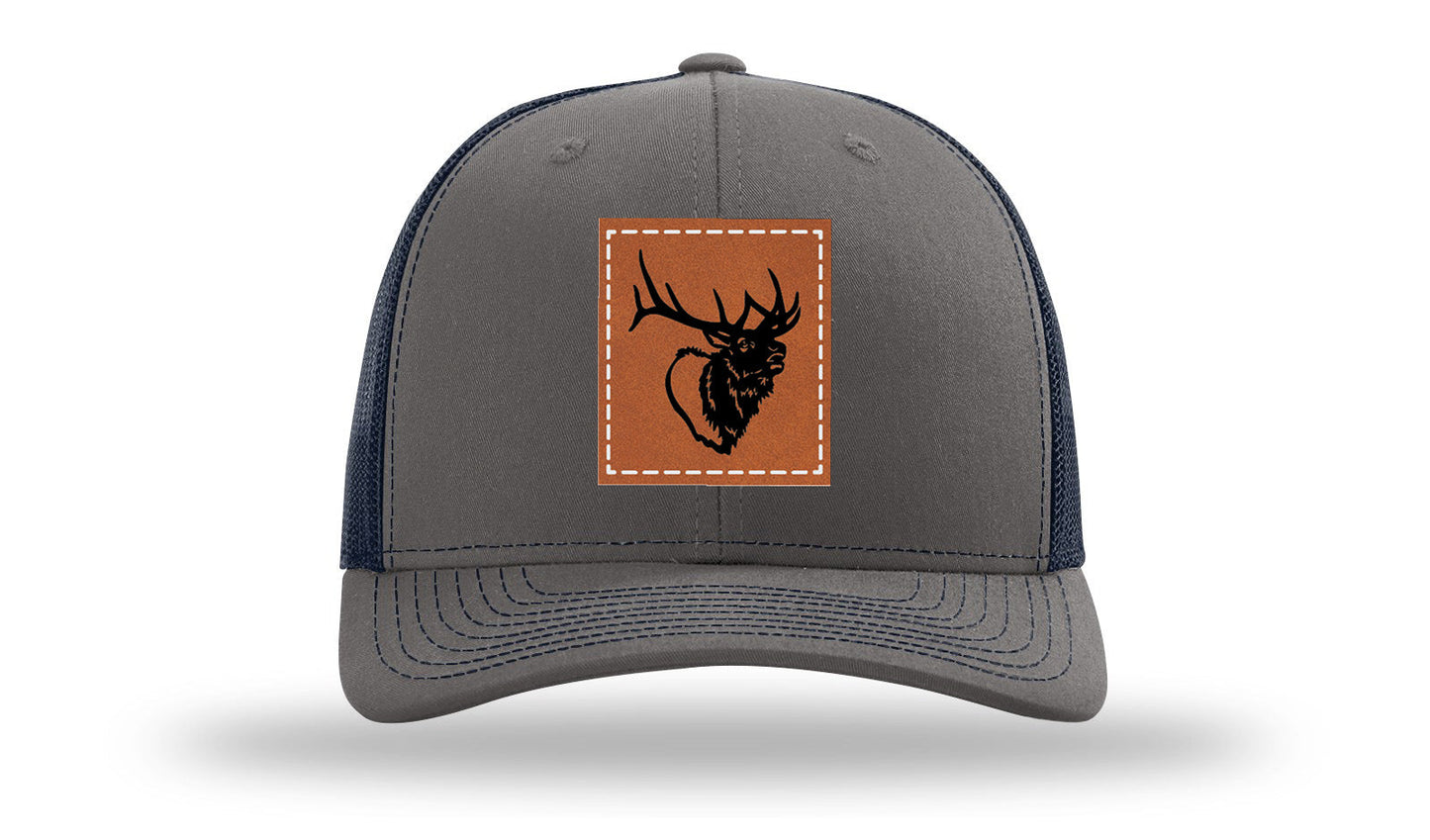 Elk Head Leather Patch Richardson 112 Hat