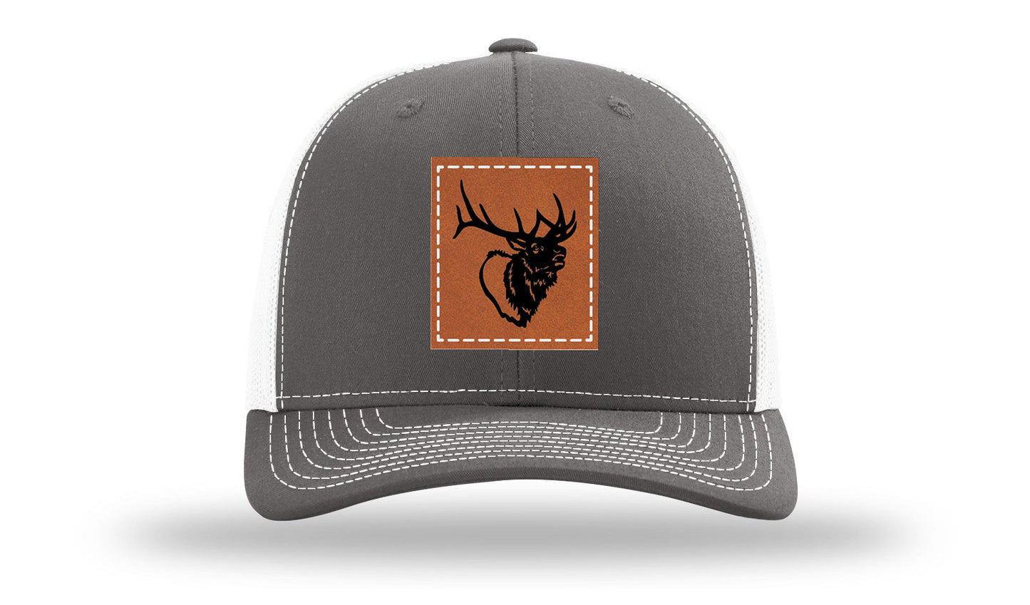 Elk Head Leather Patch Richardson 112 Hat