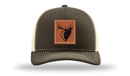 Elk Head Leather Patch Richardson 112 Hat