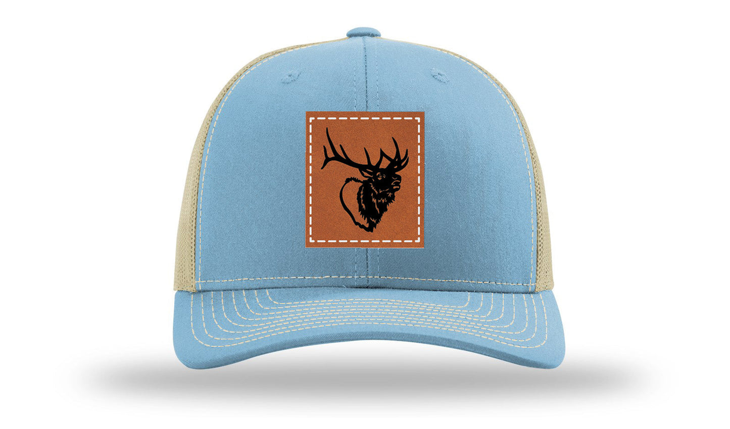 Elk Head Leather Patch Richardson 112 Hat