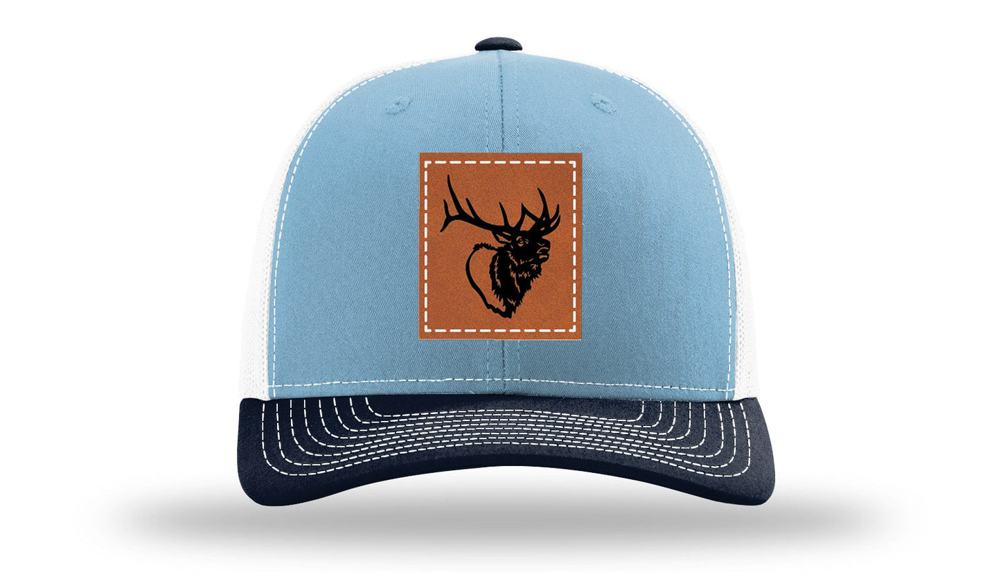 Elk Head Leather Patch Richardson 112 Hat