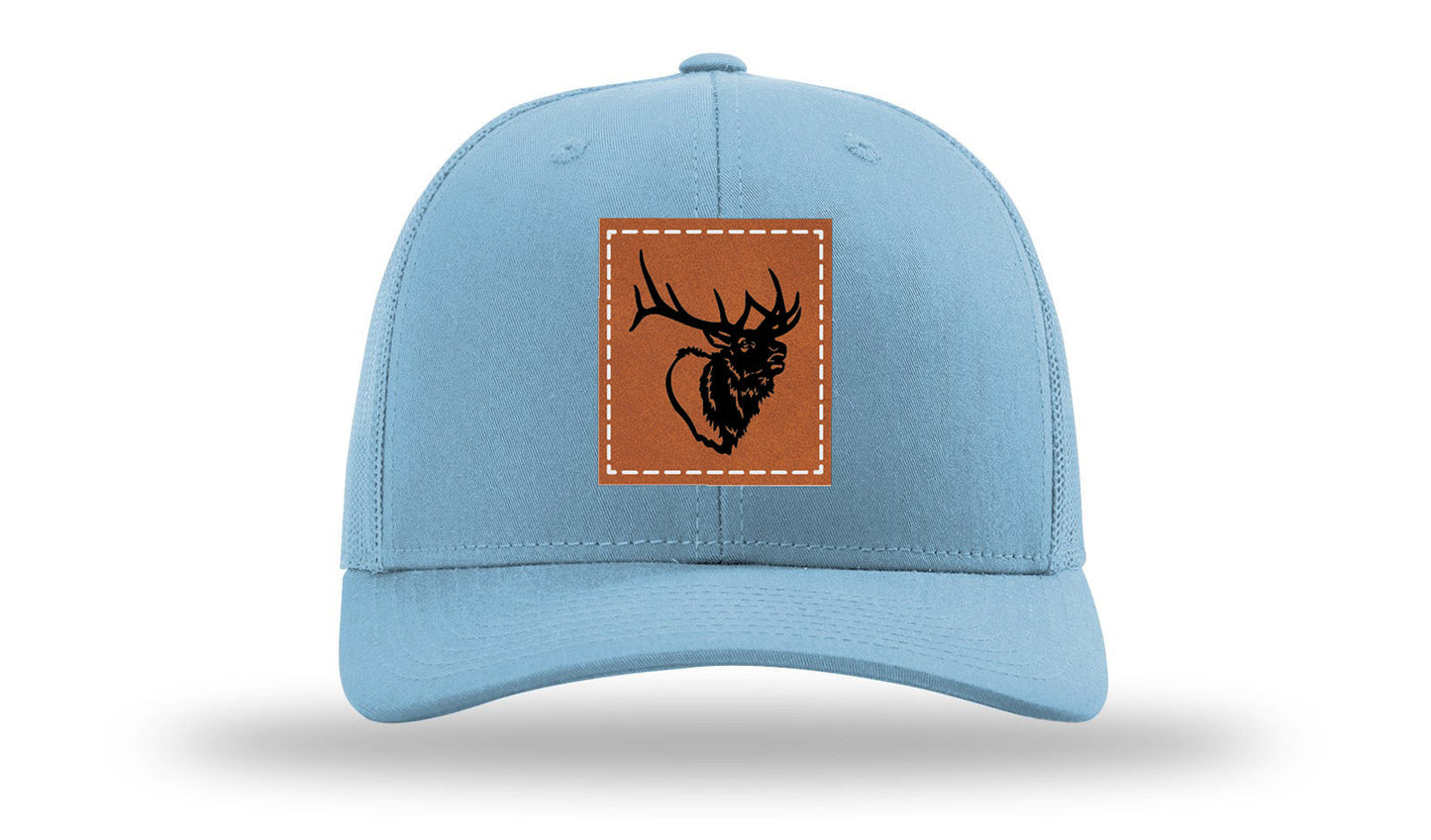 Elk Head Leather Patch Richardson 112 Hat