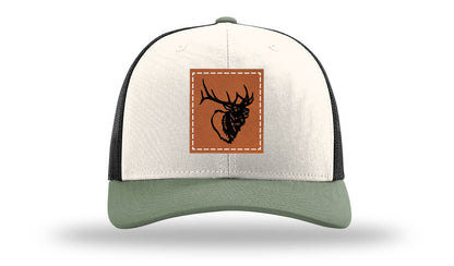 Elk Head Leather Patch Richardson 112 Hat
