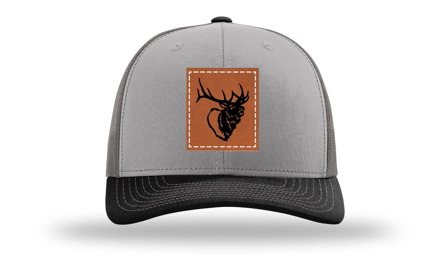 Elk Head Leather Patch Richardson 112 Hat