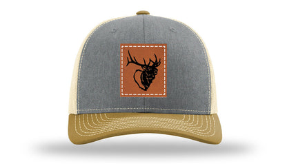 Elk Head Leather Patch Richardson 112 Hat