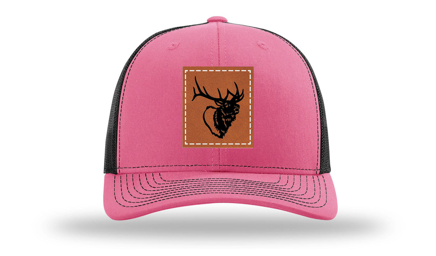 Elk Head Leather Patch Richardson 112 Hat