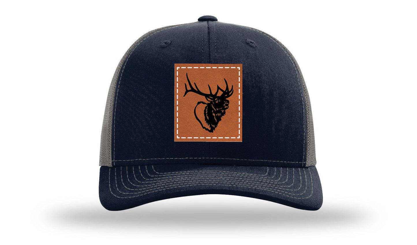 Elk Head Leather Patch Richardson 112 Hat