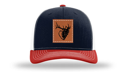 Elk Head Leather Patch Richardson 112 Hat