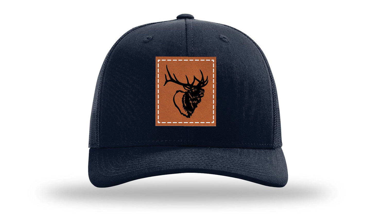 Elk Head Leather Patch Richardson 112 Hat