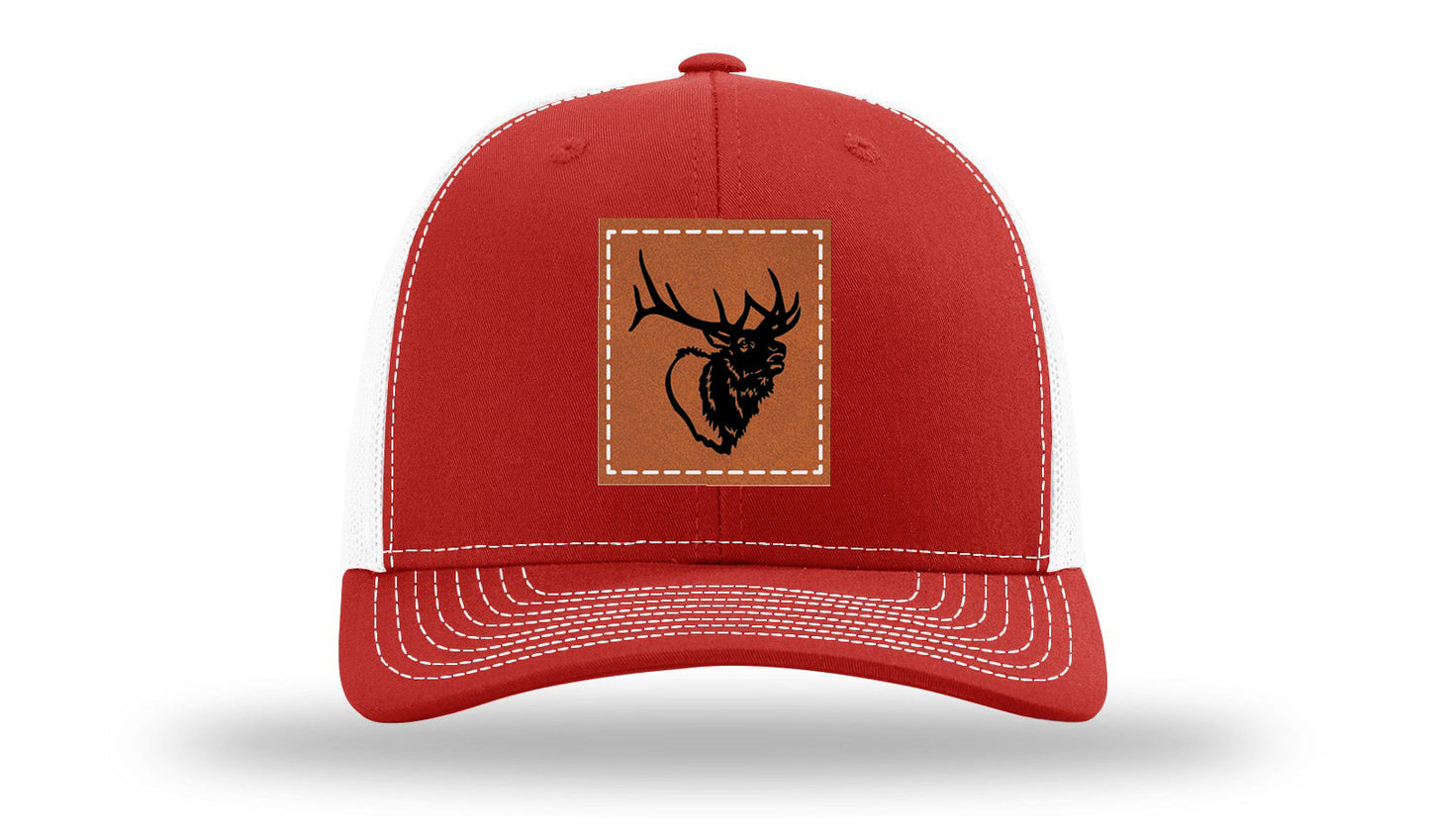 Elk Head Leather Patch Richardson 112 Hat