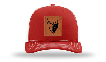 Elk Head Leather Patch Richardson 112 Hat