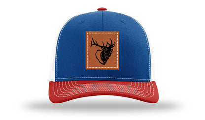 Elk Head Leather Patch Richardson 112 Hat