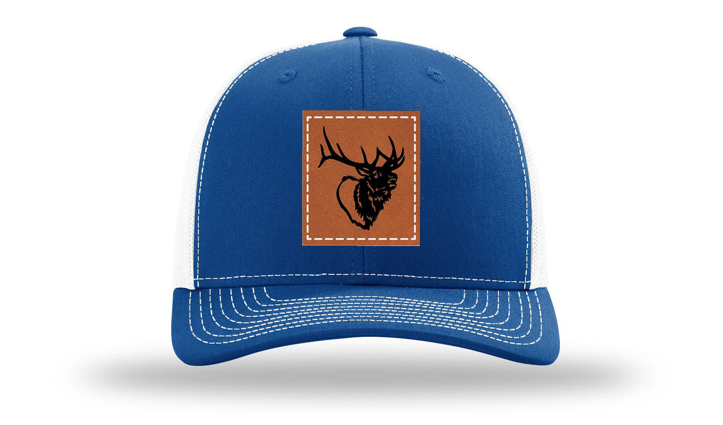 Elk Head Leather Patch Richardson 112 Hat