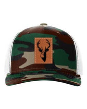 Load image into Gallery viewer, Buck Leather Patch Richardson 112 Duck Camo Hat
