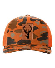 Load image into Gallery viewer, Buck Leather Patch Richardson 112 Duck Camo Hat
