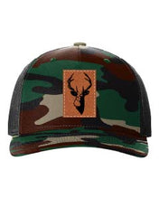 Load image into Gallery viewer, Buck Leather Patch Richardson 112 Duck Camo Hat
