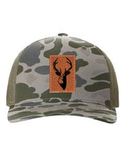 Load image into Gallery viewer, Buck Leather Patch Richardson 112 Duck Camo Hat
