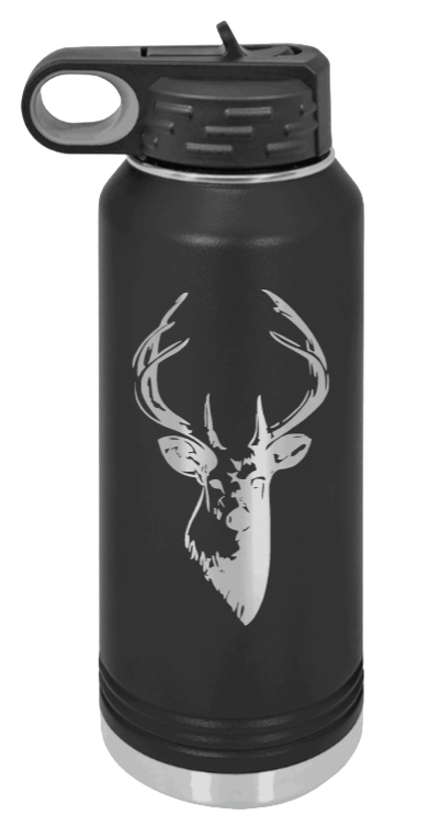 Buck - 32oz Water Bottle- Black