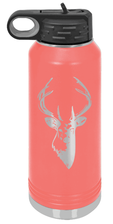 Buck - 32oz Water Bottle- Coral