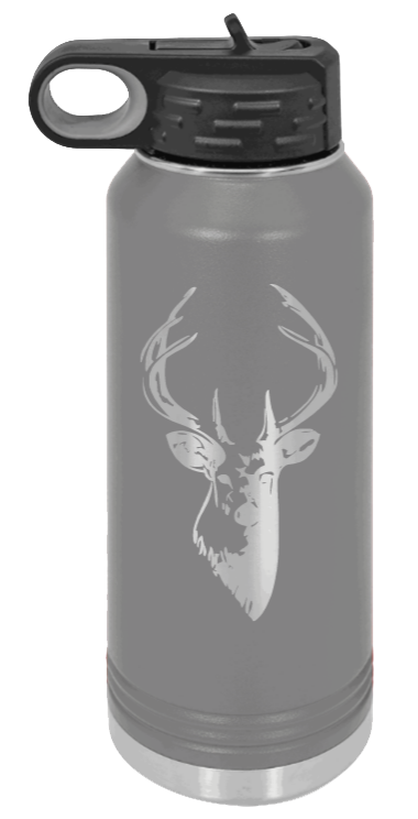 Buck - 32oz Water Bottle- Dark Grey