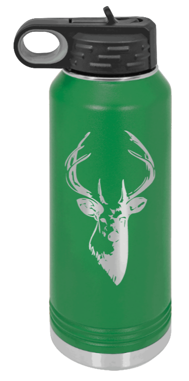 Buck - 32oz Water Bottle- Green