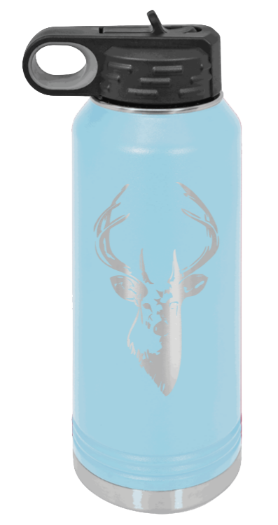 Buck - 32oz Water Bottle- Light Blue