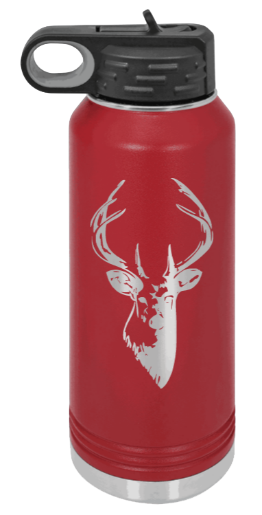 Buck - 32oz Water Bottle- Maroon
