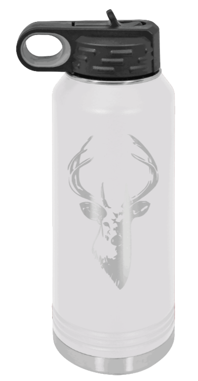 Buck - 32oz Water Bottle- White