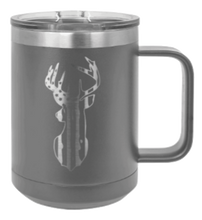 Load image into Gallery viewer, Distressed Flag Deer Laser Engraved Mug (Etched)
