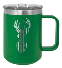 Load image into Gallery viewer, Distressed Flag Deer Laser Engraved Mug (Etched)
