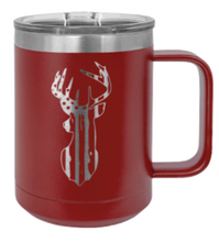 Load image into Gallery viewer, Distressed Flag Deer Laser Engraved Mug (Etched)
