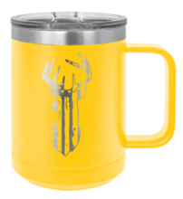 Load image into Gallery viewer, Distressed Flag Deer Laser Engraved Mug (Etched)
