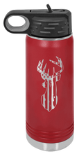 Load image into Gallery viewer, Distressed Flag Deer Laser Engraved Water Bottle (Etched)
