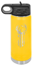 Load image into Gallery viewer, Distressed Flag Deer Laser Engraved Water Bottle (Etched)
