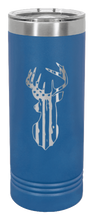 Load image into Gallery viewer, Distressed Flag Deer Laser Engraved Skinny Tumbler (Etched)
