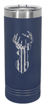 Load image into Gallery viewer, Distressed Flag Deer Laser Engraved Skinny Tumbler (Etched)
